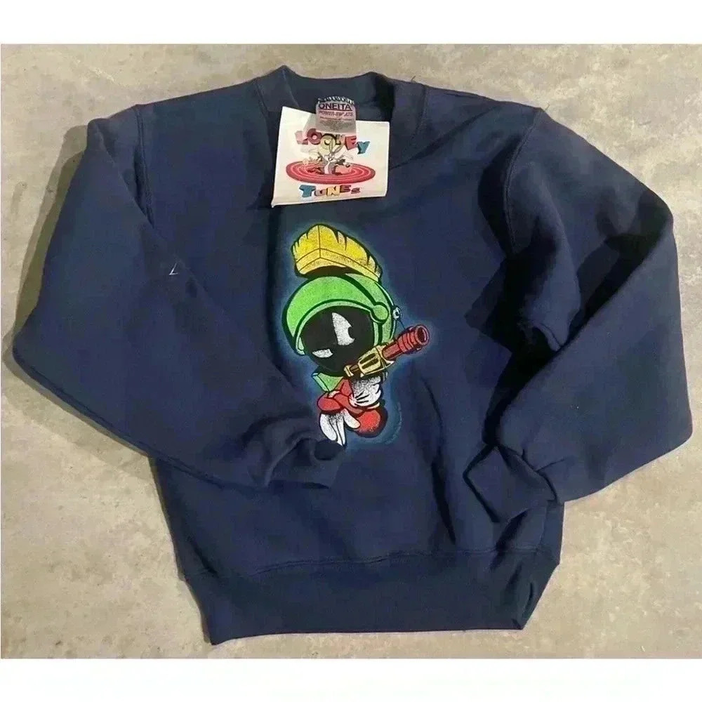 NWT Loony Tunes Deadstock Vintage Sweatshirt USA Made Marvin The Martian 1996